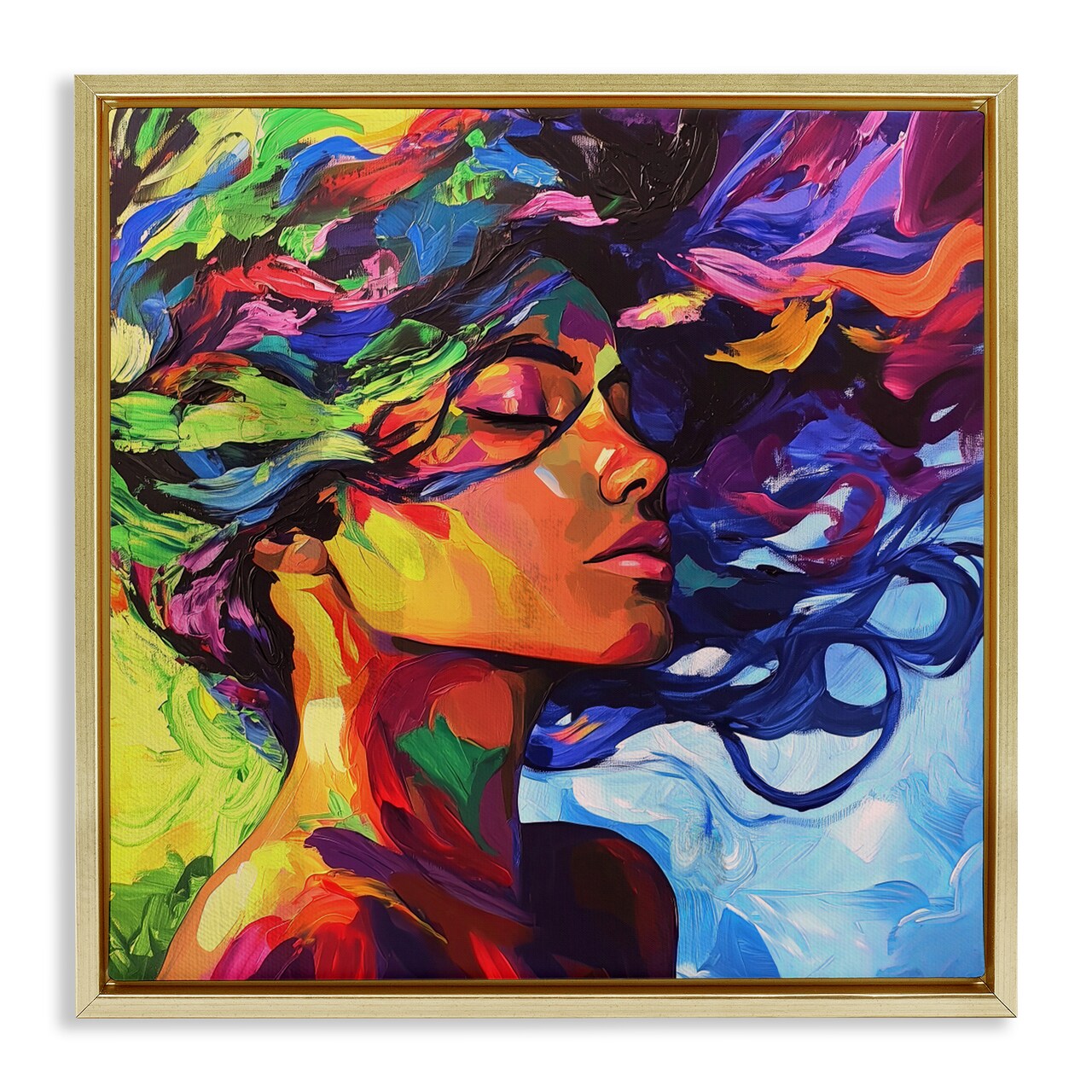 Stupell Industries Flowing Whirlwind Of Colors Floating Frame, design by Svetlana Aleynikova